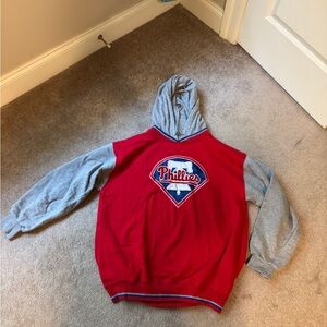 STARTER Red and Gray Philadelphia Phillies Hoodie